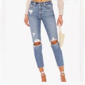 Karolina Grlfrnd denim jeans that are distressed with rips, Size 29
